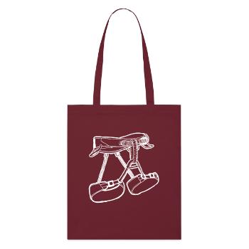 Harnais d’escalade - T-shirt d’escalade - Tote bag bio Stanley/Stella - bordeaux - Devant