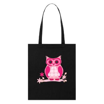 Owl comic - Stanley/Stella Organic Tote Bag - black - Front