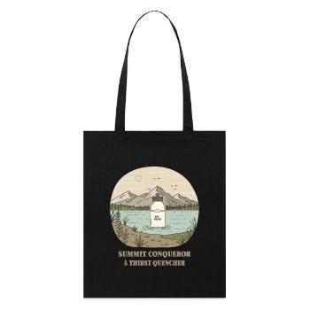 Summit hikers & thirst quenchers - Stanley/Stella Organic Tote Bag - black - Front