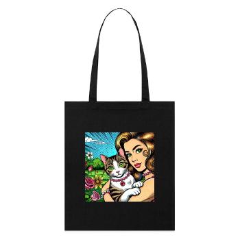 Ame Feline - Tote bag bio Stanley/Stella - noir - Devant