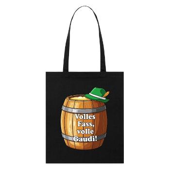 Tonneau plein, plaisir ! - Tote bag bio Stanley/Stella - noir - Devant