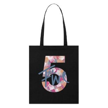 Nombre / 5 / Cinq / Anniversaire / Cinquième / Nombre - Tote bag bio Stanley/Stella - noir - Devant