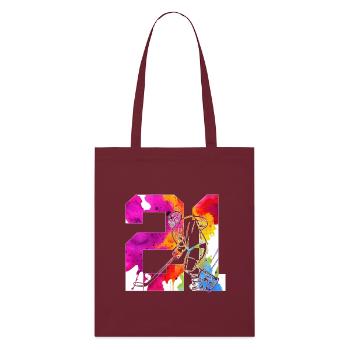 NUMBER 21 HOCKEY 21ST BIRTHDAY - Stanley/Stella Organic Tote Bag - burgundy - Front