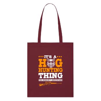 Chasse au sanglier - Tote bag bio Stanley/Stella - bordeaux - Devant