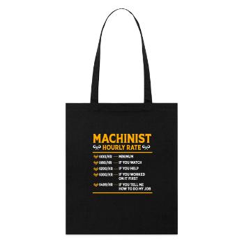 Serrurier Mécanicien CNC Génie mécanique - Tote bag bio Stanley/Stella - noir - Devant