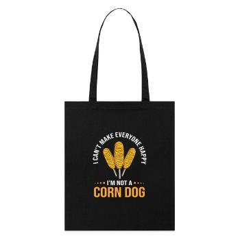 Corn dog - Stanley/Stella Organic Tote Bag - black - Front
