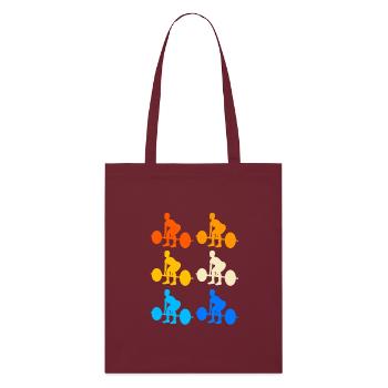 Soulevé de terre - Tote bag bio Stanley/Stella - bordeaux - Devant