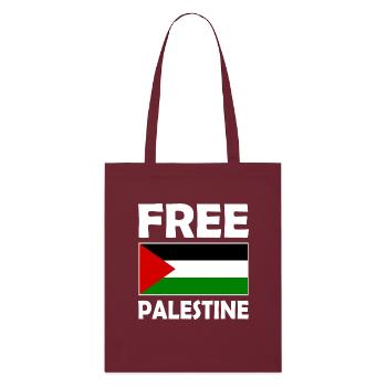 Free palestine - Stanley/Stella Organic Tote Bag - burgundy - Front