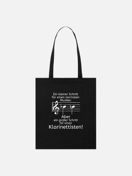 Klarinettist grosser Schritt - Stanley/Stella Bio-Stoffbeutel - Schwarz