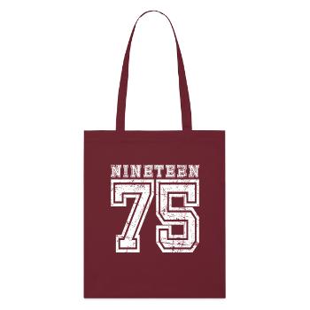 NINETEEN 1975 - Stanley/Stella Organic Tote Bag - burgundy - Front