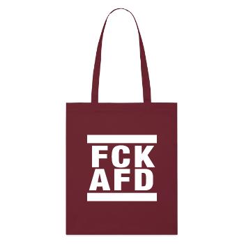 FCK AFD - Montrer l’exemple contre la droite, contre les nazis - Tote bag bio Stanley/Stella - bordeaux - Devant