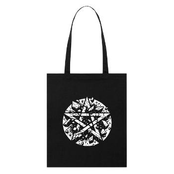 Pentagramme déchiré signe occulte - Tote bag bio Stanley/Stella - noir - Devant