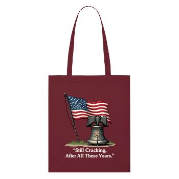 Liberty Bell - Stanley/Stella Organic Tote Bag - burgundy - Front