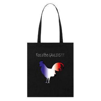 coq gaulois blanc - Stanley/Stella Bio-Stoffbeutel - Schwarz - Vorne