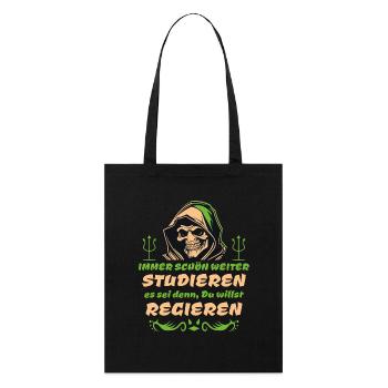 Politique - Dicter des rimes - Continuez à étudier - Tote bag bio Stanley/Stella - noir - Devant