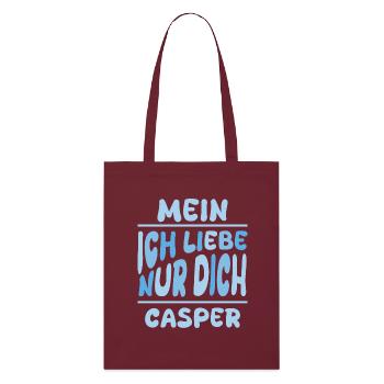 Mann Casper - Stanley/Stella Bio-Stoffbeutel - Burgunderrot - Vorne