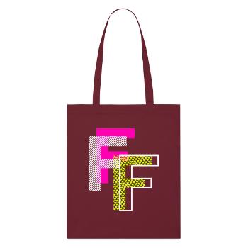 F Lettre - Tote bag bio Stanley/Stella - bordeaux - Devant