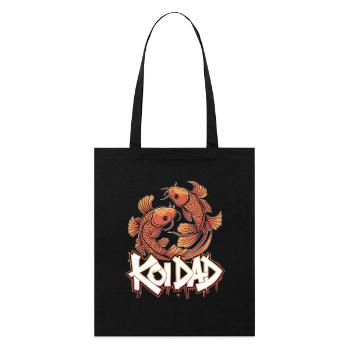 Fier amateur de carpes koï avec style - Tote bag bio Stanley/Stella - noir - Devant