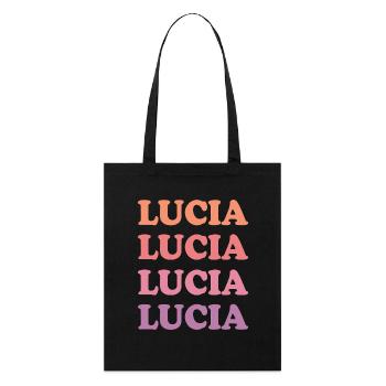 Name Lucia - Stanley/Stella Organic Tote Bag - black - Front