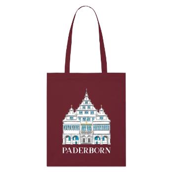 Paderborn, Hôtel de ville historique, Allemagne - Tote bag bio Stanley/Stella - bordeaux - Devant