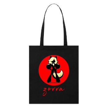 Red Background Fox - Stanley/Stella Organic Tote Bag - black - Front