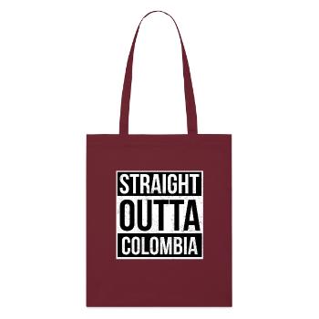 Straight Outta Colombia! - Stanley/Stella Bio-Stoffbeutel - Burgunderrot - Vorne