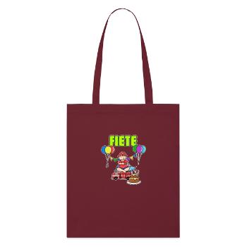 Feuerwehr Fiete Geschenk - Stanley/Stella Bio-Stoffbeutel - Burgunderrot - Vorne