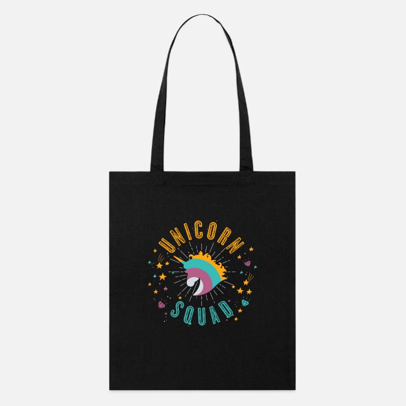 Einhorm Team - Unicorn - Geschenk - Stanley/Stella Bio-Stoffbeutel - Schwarz