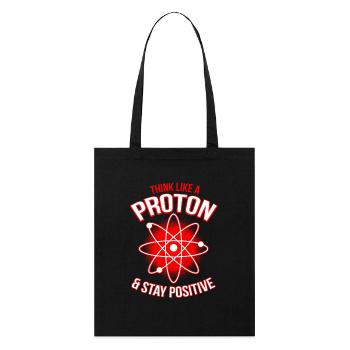 Proton Stay Positive - Tote bag bio Stanley/Stella - noir - Devant