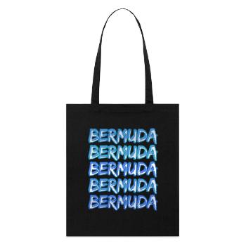 Bermuda als Reise - Stanley/Stella Bio-Stoffbeutel - Schwarz - Vorne