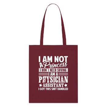 Physician Assistant Proud Physician Assistant - Stanley/Stella Organic Tote Bag - burgundy - Front