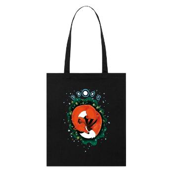 Goodnight fox - Stanley/Stella Organic Tote Bag - black - Front