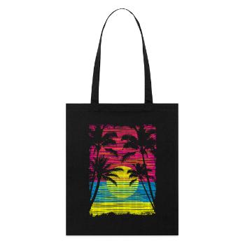 Sunset Paradise - Stanley/Stella Bio-Stoffbeutel - Schwarz - Vorne