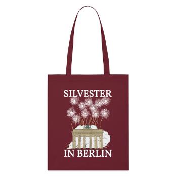 Silvester in Berlin - Stanley/Stella Bio-Stoffbeutel - Burgunderrot - Vorne