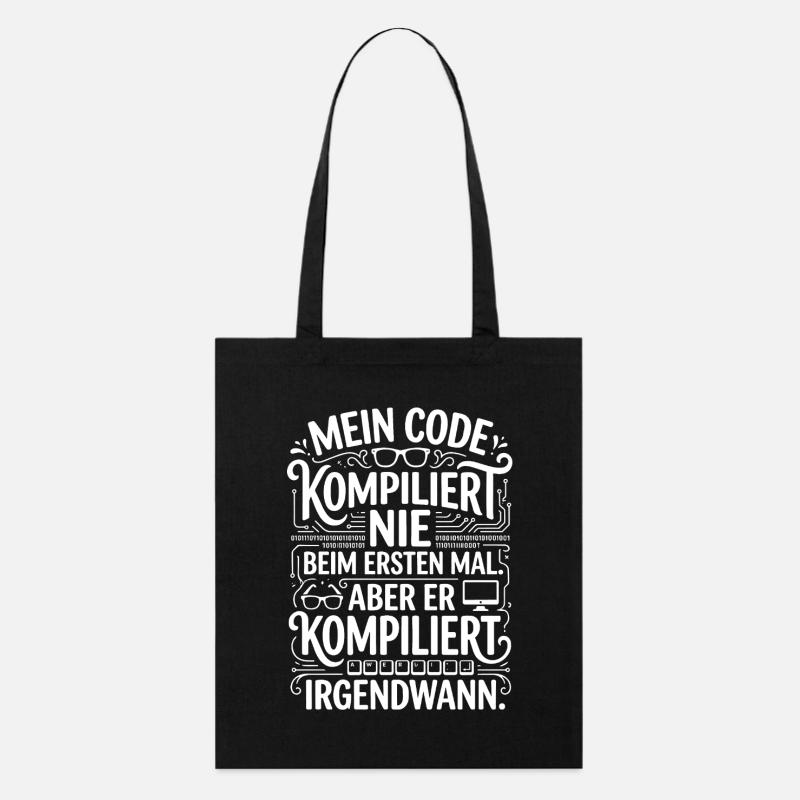 Mein Code Kompiliert Nicht Beim Ersten Mal - Stanley/Stella Bio-Stoffbeutel - Schwarz