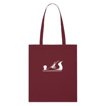 Schreiner Werkzeug Hobel Design - Stanley/Stella Bio-Stoffbeutel - Burgunderrot - Vorne