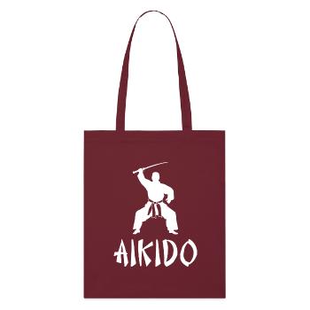 Aikido - Stanley/Stella Bio-Stoffbeutel - Burgunderrot - Vorne