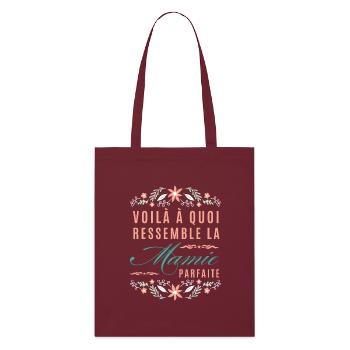 So sieht die perfekte Oma aus - Stanley/Stella Bio-Stoffbeutel - Burgunderrot - Vorne