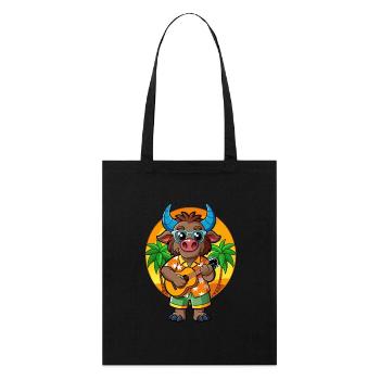 Lunettes de soleil de plage d’été Funny Buffalo Cartoon - Tote bag bio Stanley/Stella - noir - Devant