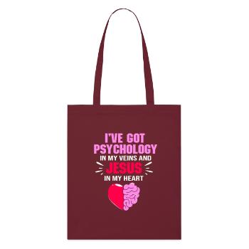 Psychologue scolaire, psychologue, psychothérapeute - Tote bag bio Stanley/Stella - bordeaux - Devant