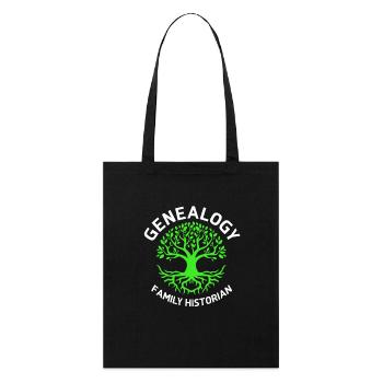 Family tree genealogy - Stanley/Stella Organic Tote Bag - black - Front