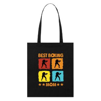 Best Boxing Mom - Stanley/Stella Bio-Stoffbeutel - Schwarz - Vorne