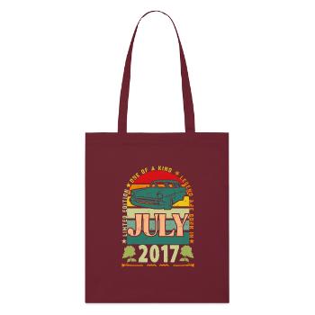 cadeau anniversaire juillet 2017. Juillet 2017. - Tote bag bio Stanley/Stella - bordeaux - Devant