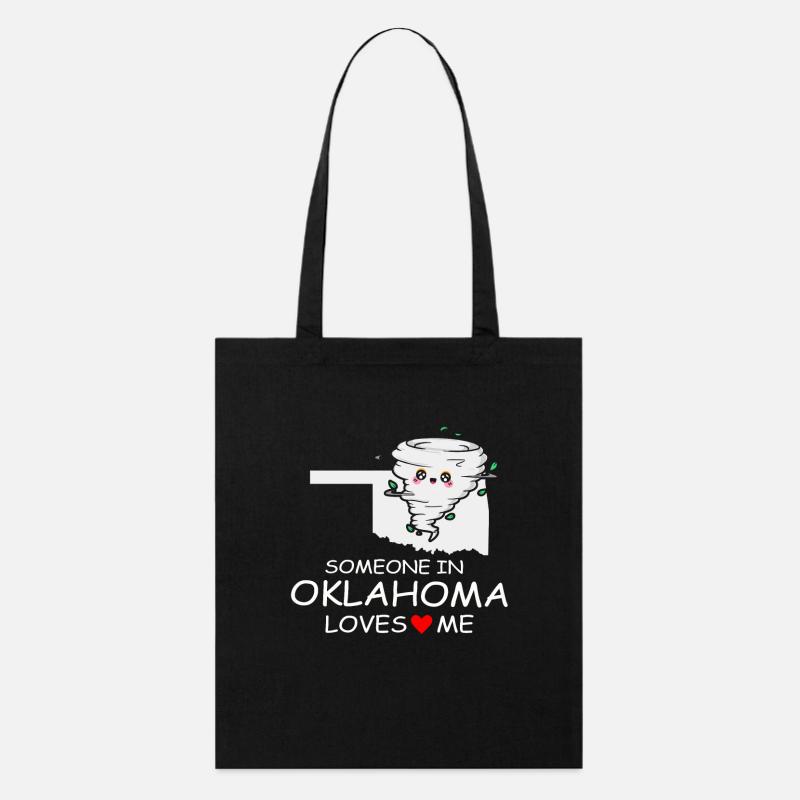 Jemand in Oklahoma liebt mich - Stanley/Stella Bio-Stoffbeutel - Schwarz