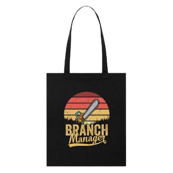 Branch Manager Logger Lumberjack Logging - Stanley/Stella Bio-Stoffbeutel - Schwarz - Vorne