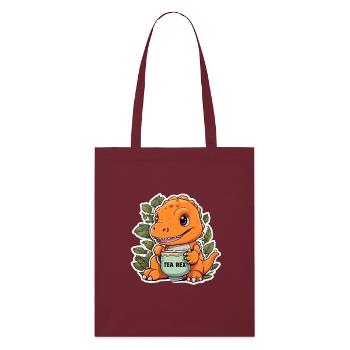 TEA REX - Stanley/Stella Organic Tote Bag - burgundy - Front