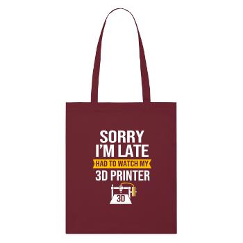 3D Printing - Stanley/Stella Organic Tote Bag - burgundy - Front