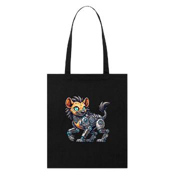 Cool Hyäne Cyborg Roboter Mech - Stanley/Stella Bio-Stoffbeutel - Schwarz - Vorne