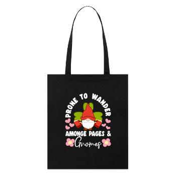 Gnome Enclin À Errer Parmi Les Pages & Gnomes Cadeaux - Tote bag bio Stanley/Stella - noir - Devant
