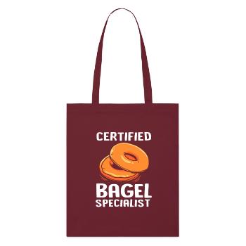 Bagel - Stanley/Stella Bio-Stoffbeutel - Burgunderrot - Vorne